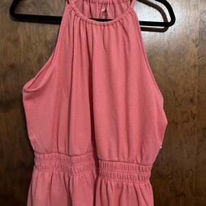 Nine West coral Pink Sleeveless Halter Top